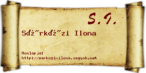 Sárközi Ilona névjegykártya